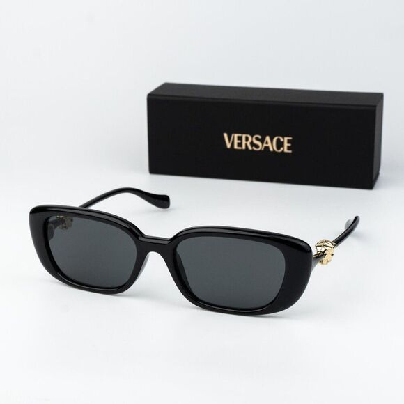 Versace Women Sunglasses Black Grey Rectangle VE4504D GB1/87 NEW AUTHENTIC main image 11